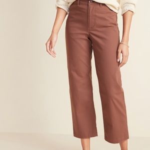 High-Waisted Slim Wide-Leg Chinos sz 6